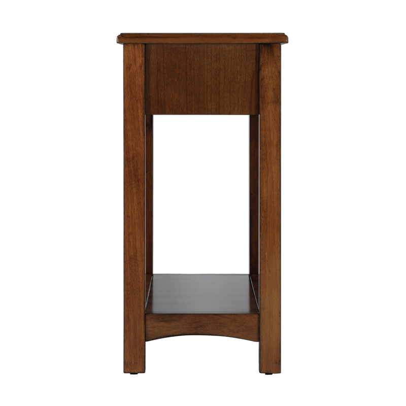 Beaumont Lane Wood Transitional One- Drawer Side Table - Brown