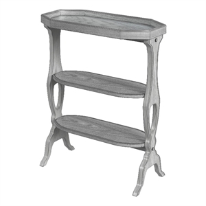 Beaumont Lane Modern Wood Transitional Powder Gray Side Table