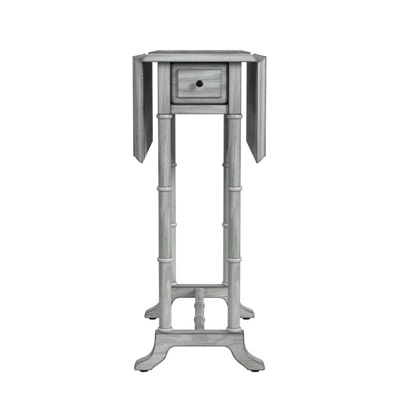 Beaumont Lane Modern Wood Traditional Gray Drop-Leaf Accent Table