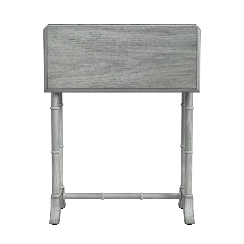 Beaumont Lane Modern Wood Traditional Gray Drop-Leaf Accent Table