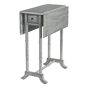 Beaumont Lane Modern Wood Traditional Gray Drop-Leaf Accent Table