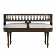 Beaumont Lane Traditional Upholstered Bench in Antique Cherry