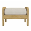 Beaumont Lane Traditional Teak Wood Outdoor Ottoman in Natural