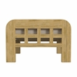 Beaumont Lane Traditional Teak Wood Outdoor Ottoman in Natural