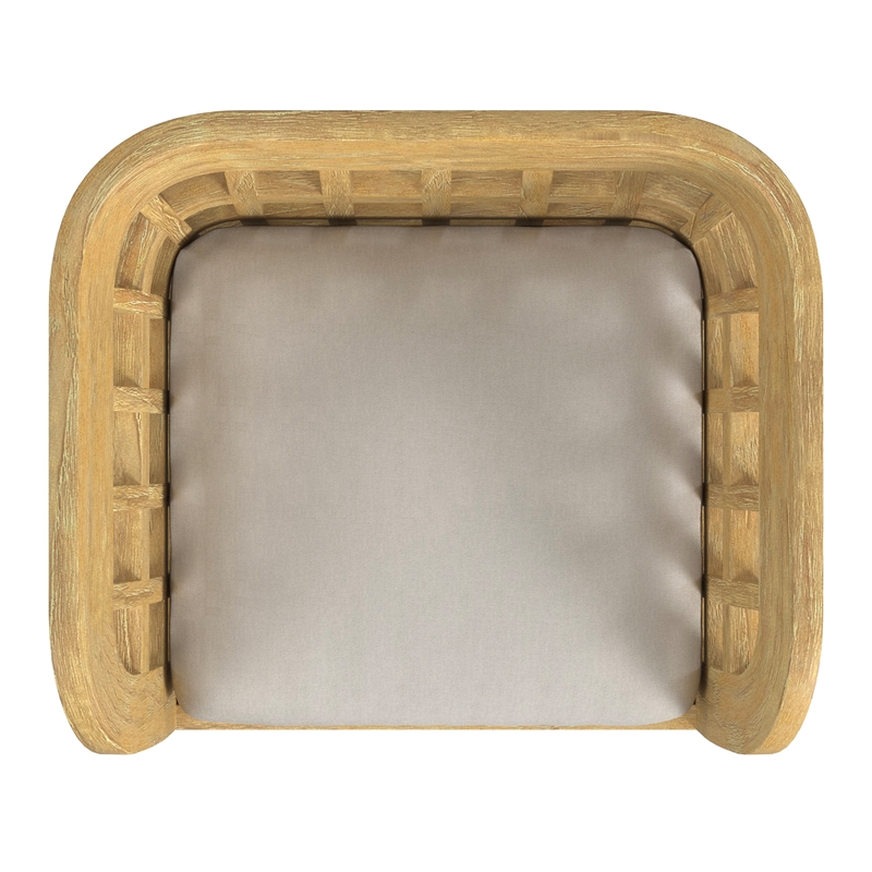 Beaumont Lane Traditional Teak Outdoor Lounge Chair in Natural