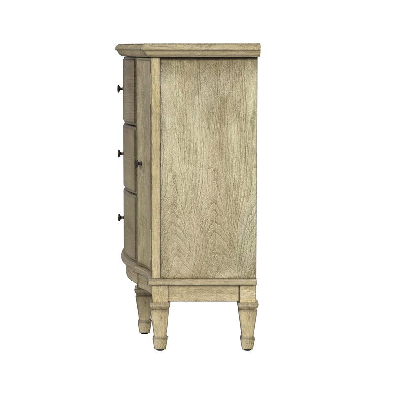 Beaumont Lane Traditional Antique Beige 3 Drawer 2 Drawer Accent Cabinet
