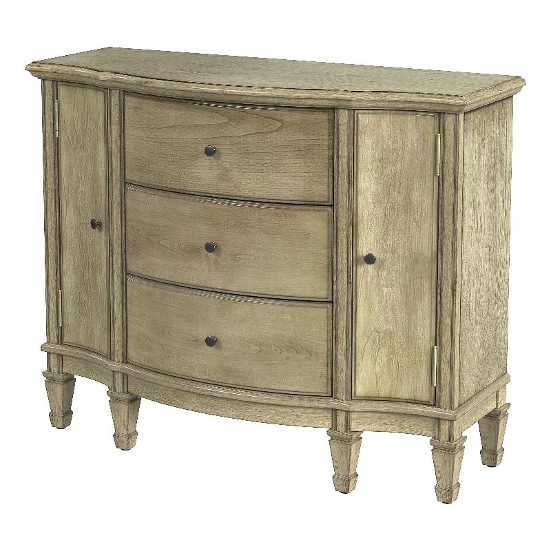 Beaumont Lane Traditional Antique Beige 3 Drawer 2 Drawer Accent Cabinet