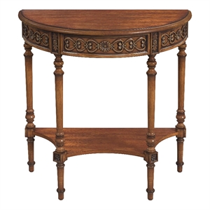 Beaumont Lane Traditional Antique Cherry Demilune Console Table