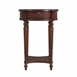 Beaumont Lane Traditional 1-Drawer Cherry Round Accent Table