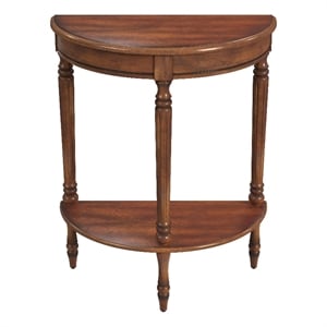 Beaumont Lane Traditional Antique Cherry Demilune Console Table