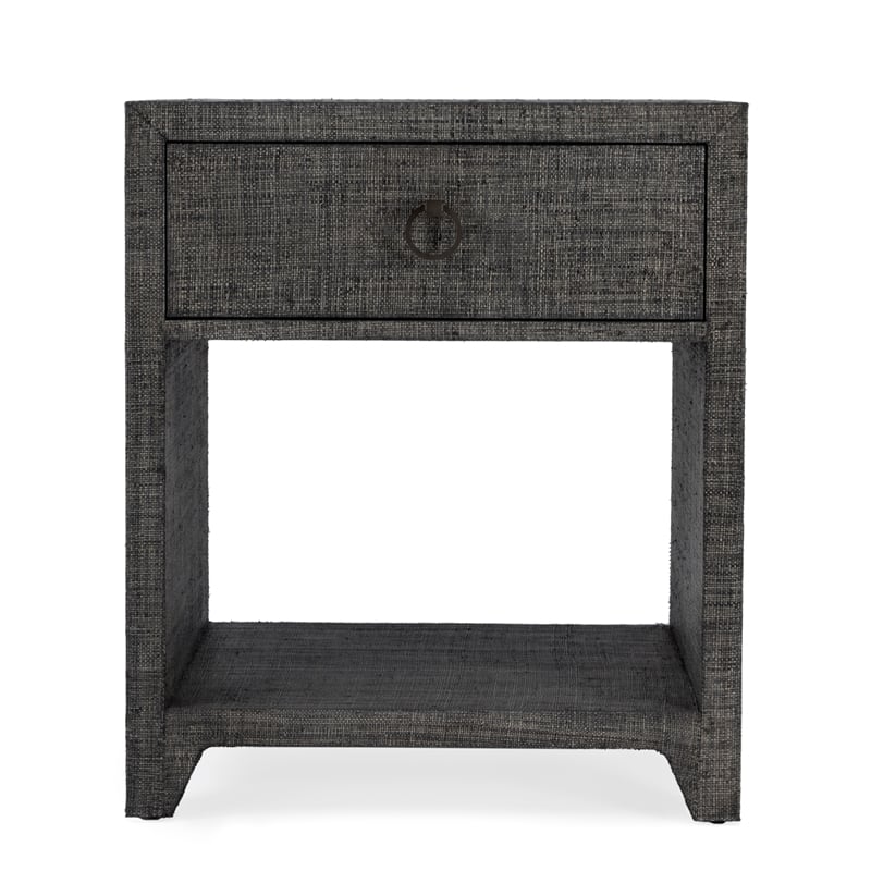 Beaumont Lane Wood Traditional 1 Drawer Nightstand in Charcoal