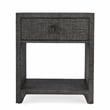 Beaumont Lane Wood Traditional 1 Drawer Nightstand in Charcoal