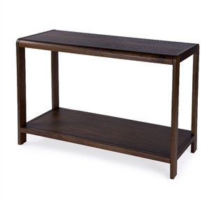 Beaumont Lane Contemporary 48&quot Wood Console Table in Dark Brown