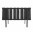 Beaumont Lane Contemporary Outdoor Club Chair in Black And White