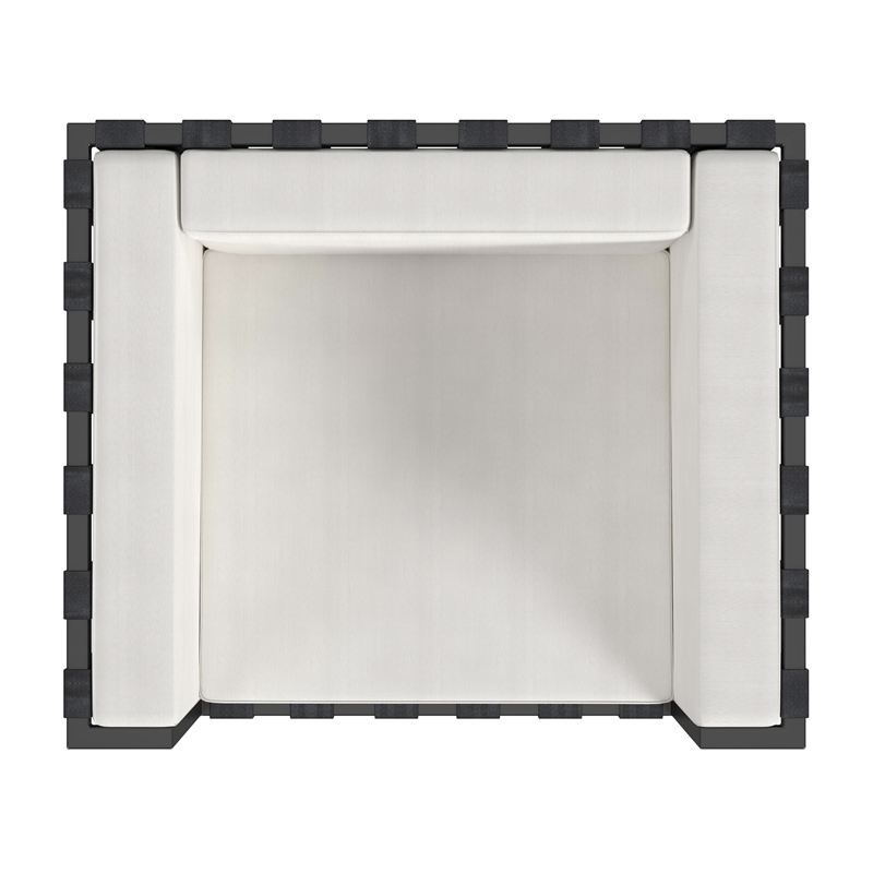 Beaumont Lane Contemporary Outdoor Club Chair in Black And White