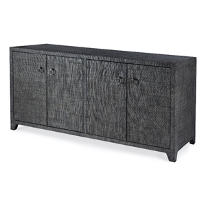 Beaumont Lane Wood Traditional 4 Door 70&quot Sideboard in Charcoal