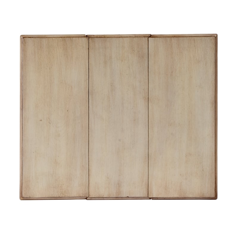 Beaumont Lane Traditional Drop-Leaf Wood Side Table In Antique Beige