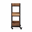 Beaumont Lane Farmhouse Rustic 3-Tier Serving Cart in Natural Mango