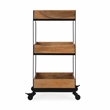 Beaumont Lane Farmhouse Rustic 3-Tier Serving Cart in Natural Mango