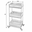 Beaumont Lane Farmhouse Rustic 3-Tier Serving Cart in Natural Mango