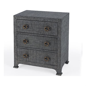 Beaumont Lane Modern Wood Traditional Chest in Charcoal Finish