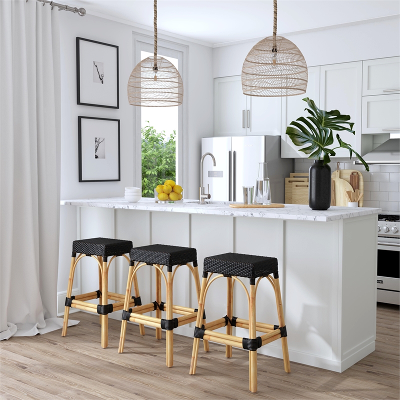 Beaumont Lane Transitional Rectangular Rattan 30