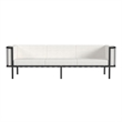 Beaumont Lane Contemporary Outdoor Patio Sofa in Black And White