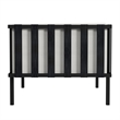 Beaumont Lane Contemporary Outdoor Patio Sofa in Black And White