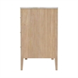Beaumont Lane Modern 6 Drawer Wood And Marble Dresser in Light Beige