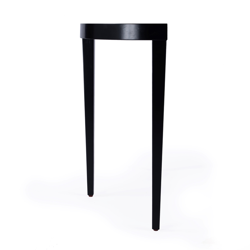 Beaumont Lane Modern Mid-Century Wood Console Table in Black