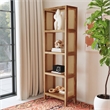Beaumont Lane Modern Cane And Wood 4-Tier Etagere Bookcase in Brown