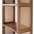 Beaumont Lane Modern Cane And Wood 4-Tier Etagere Bookcase in Brown