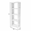 Beaumont Lane Modern Cane And Wood 4-Tier Etagere Bookcase in Brown