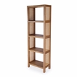 Beaumont Lane Modern Cane And Wood 4-Tier Etagere Bookcase in Brown