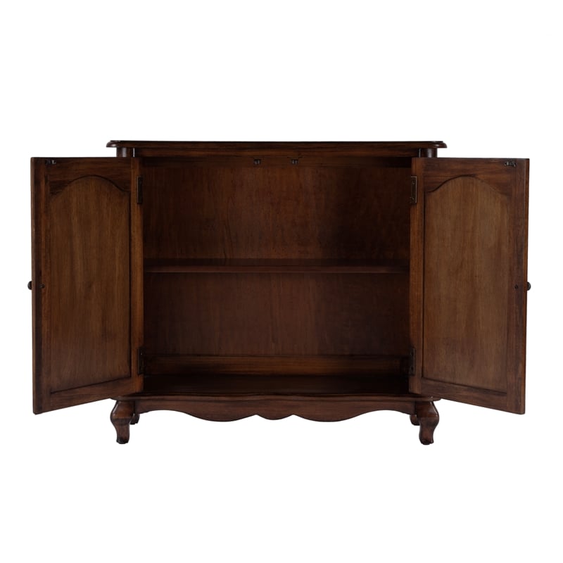 Beaumont Lane Traditional European Wood Accent Cabinet in Antique Cherry