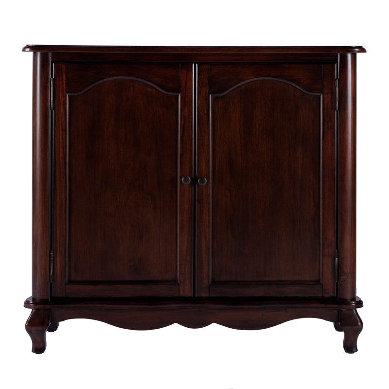 Beaumont Lane Traditional European Wood Accent Cabinet in Cherry