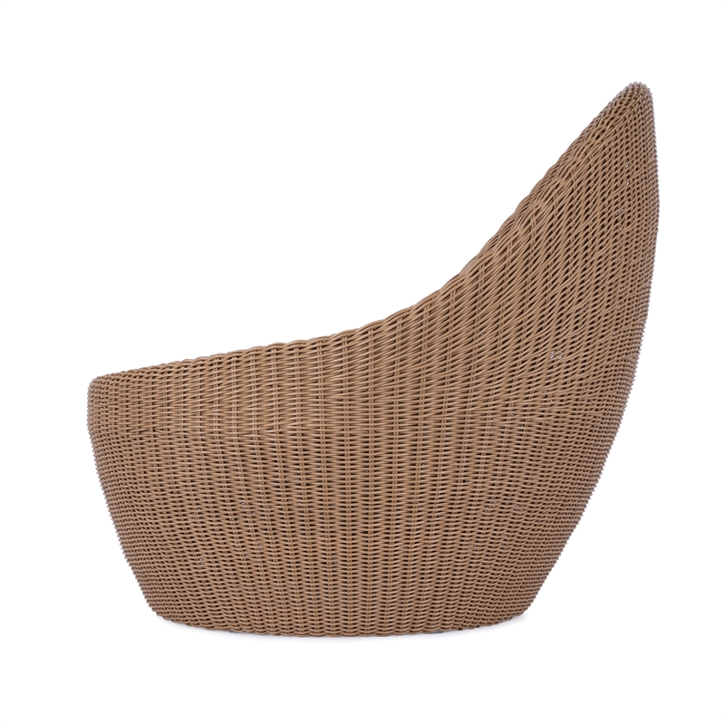 Beaumont Lane Coastal Rattan Outdoor Nest Chair in Natural Rattan