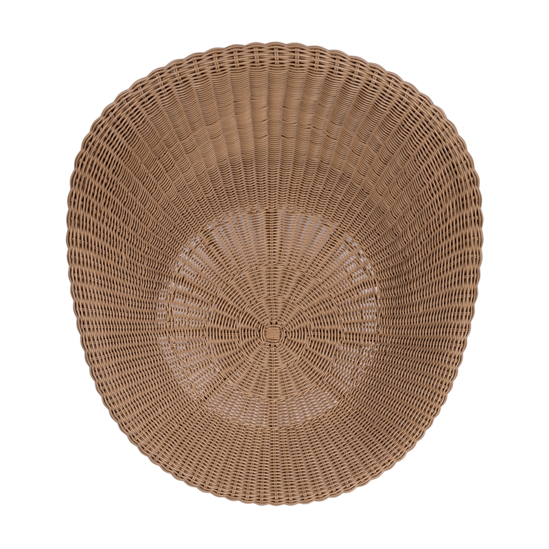 Beaumont Lane Coastal Rattan Outdoor Nest Chair in Natural Rattan