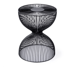 Beaumont Lane Outdoor Contemporary Metal Side Table In Black