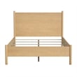 Beaumont Lane Mid-Century Rounded Leg Queen Bed in Light Natural Wood
