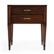 Beaumont Lane Contemporary 2 Drawer End Table in Antique Cherry