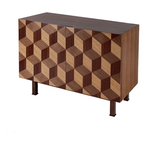 Beaumont Lane Mid-Century 2 Door Storage Cabinet in Heritage