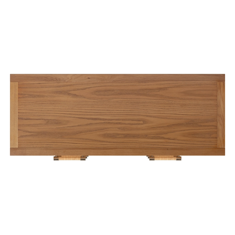 Beaumont Lane Modern Cane And Solid Wood 6-Drawer Dresser in Natural
