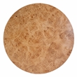 Beaumont Lane Mid-Century Round Burl Coffee Table in Traditional Brown Burl