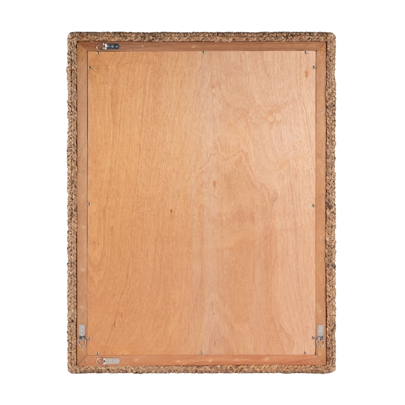 Beaumont Lane Coastal Woven Banana Leaf Wall Mirror in Brown