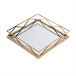 Beaumont Lane Modern Rectangle Mirrored Serving Tray in Polished Gold