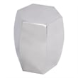 Beaumont Lane Contemporary Carter Side Table in Polished Silver