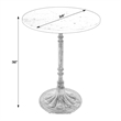 Beaumont Lane Transitional Round Marble and Iron Accent Table