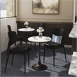 Beaumont Lane Transitional Round Marble and Iron Accent Table