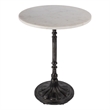 Beaumont Lane Transitional Round Marble and Iron Accent Table